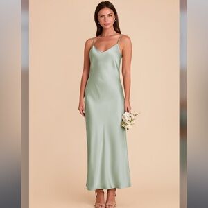 Birdy Grey Mint Satin Maxi Dress
